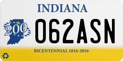 IN license plate 062ASN