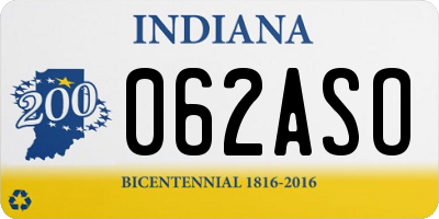 IN license plate 062ASO