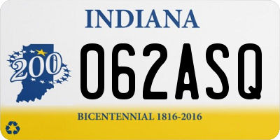 IN license plate 062ASQ