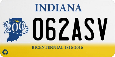 IN license plate 062ASV