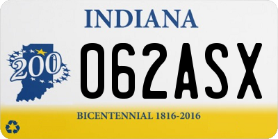 IN license plate 062ASX