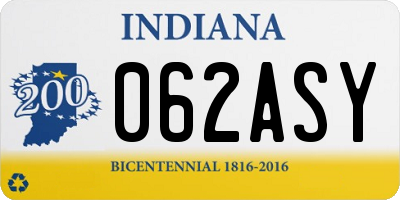 IN license plate 062ASY