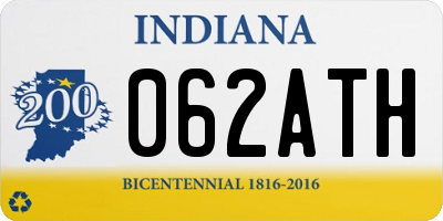 IN license plate 062ATH
