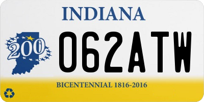 IN license plate 062ATW