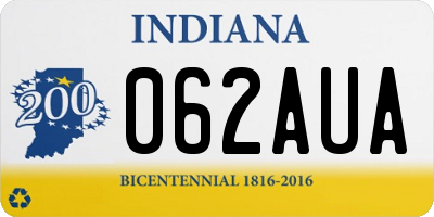 IN license plate 062AUA