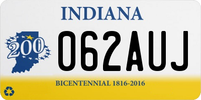 IN license plate 062AUJ