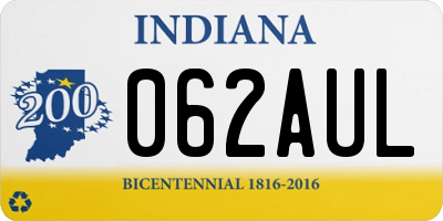 IN license plate 062AUL