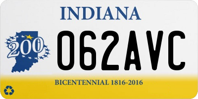 IN license plate 062AVC