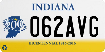 IN license plate 062AVG