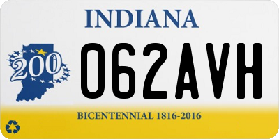 IN license plate 062AVH