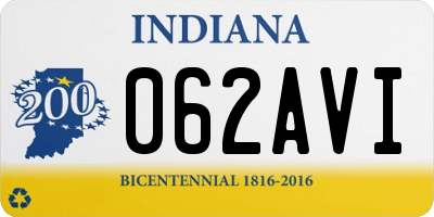 IN license plate 062AVI