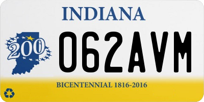 IN license plate 062AVM
