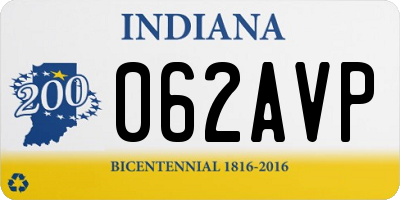IN license plate 062AVP