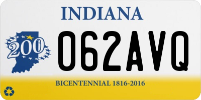 IN license plate 062AVQ