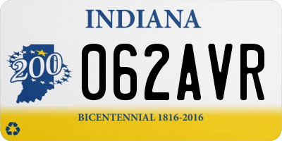 IN license plate 062AVR