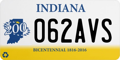 IN license plate 062AVS
