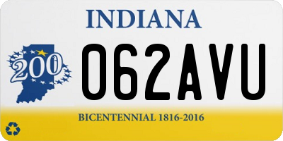 IN license plate 062AVU