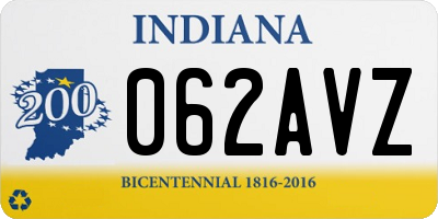 IN license plate 062AVZ
