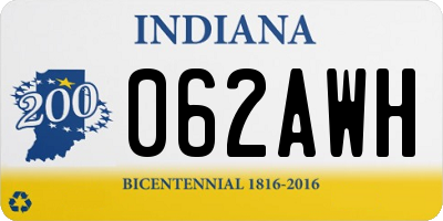 IN license plate 062AWH