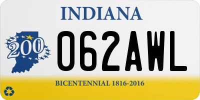 IN license plate 062AWL