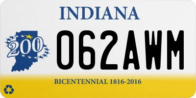 IN license plate 062AWM