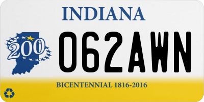 IN license plate 062AWN