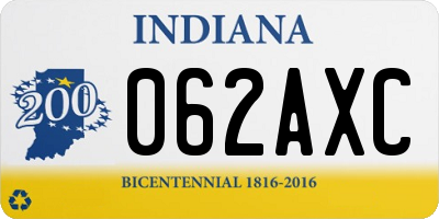 IN license plate 062AXC