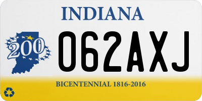 IN license plate 062AXJ