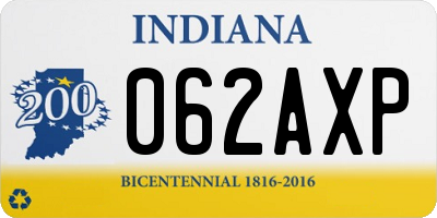 IN license plate 062AXP
