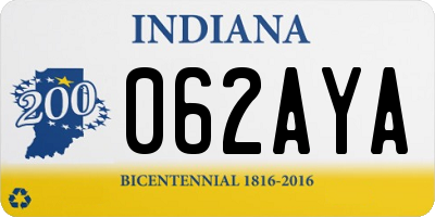 IN license plate 062AYA