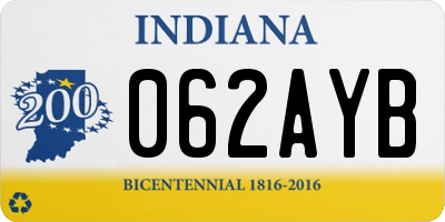 IN license plate 062AYB