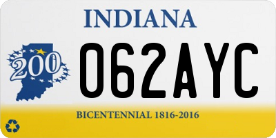 IN license plate 062AYC