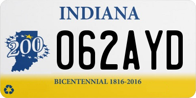 IN license plate 062AYD