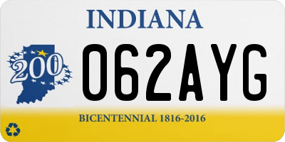 IN license plate 062AYG