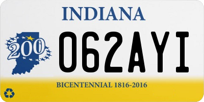 IN license plate 062AYI