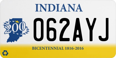 IN license plate 062AYJ
