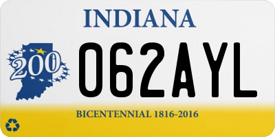 IN license plate 062AYL