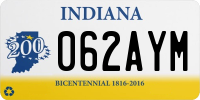 IN license plate 062AYM