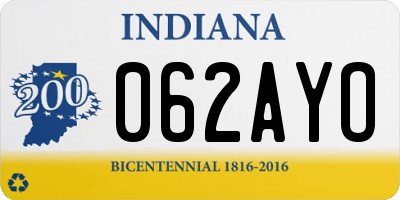 IN license plate 062AYO
