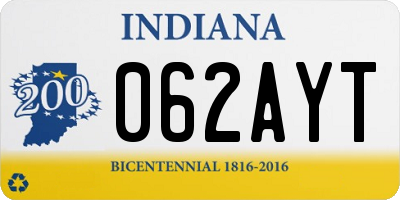 IN license plate 062AYT