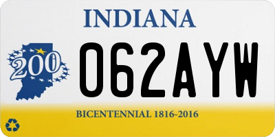 IN license plate 062AYW