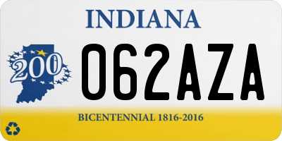 IN license plate 062AZA