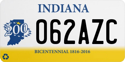 IN license plate 062AZC