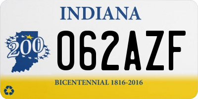 IN license plate 062AZF