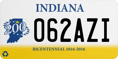 IN license plate 062AZI
