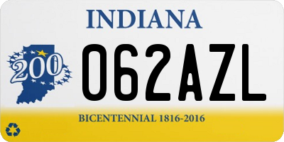 IN license plate 062AZL