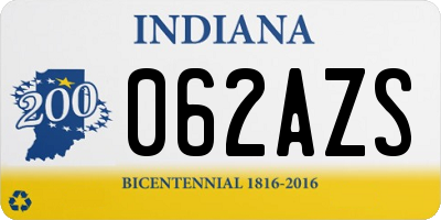 IN license plate 062AZS