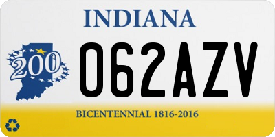 IN license plate 062AZV