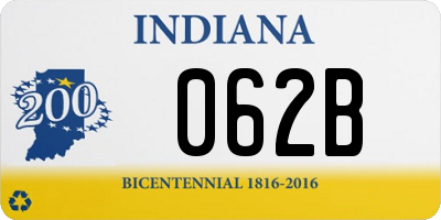 IN license plate 062B