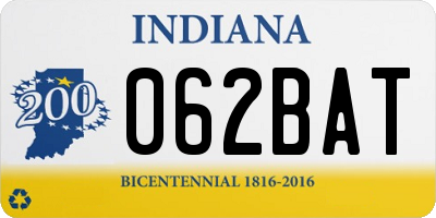 IN license plate 062BAT